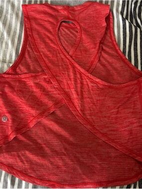 lululemon athletica Red Cross-Back Tank